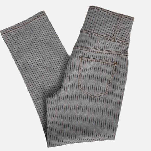 Joie Laurelle Topstitch Striped Button Fly Pants Junction Size 28 High Waisted - Picture 6 of 15
